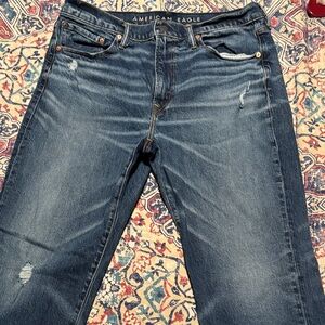 34x34 American Eagle Outfitters Men's Dark Blue Slim Jeans